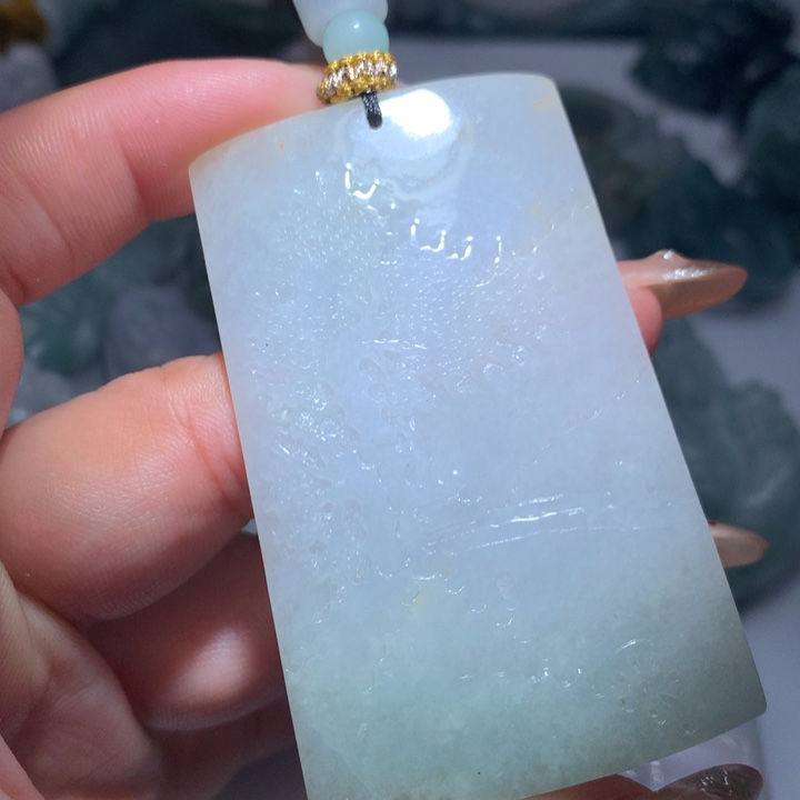 翡翠未镶嵌颈饰保真天然A货翡翠