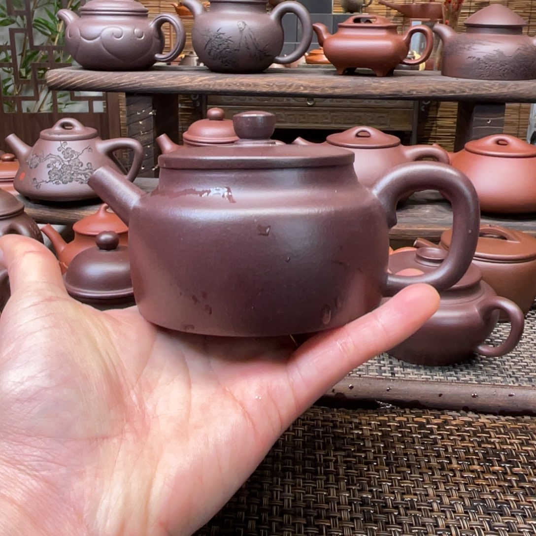 紫砂茶壶宜兴原矿紫砂手工制205全