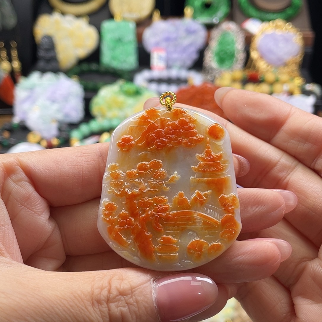 翡翠未镶嵌颈饰代编织