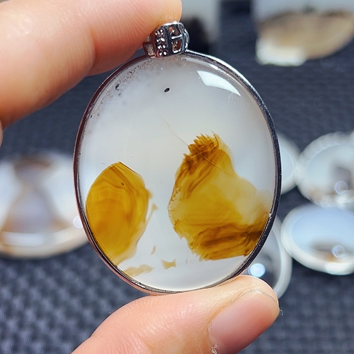 未镶嵌玛瑙/玉髓珠宝半成品