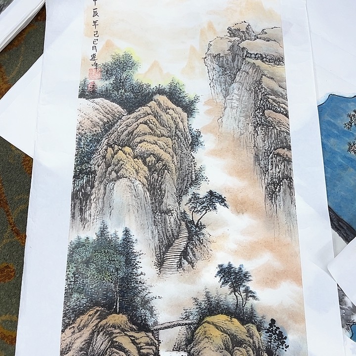 国画三尺整张余连峰