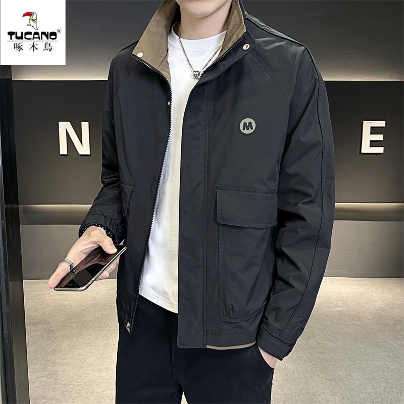 TUCANO/啄木鳥夹克百搭秋季男士春秋季立领夹克宽松休闲简约时尚