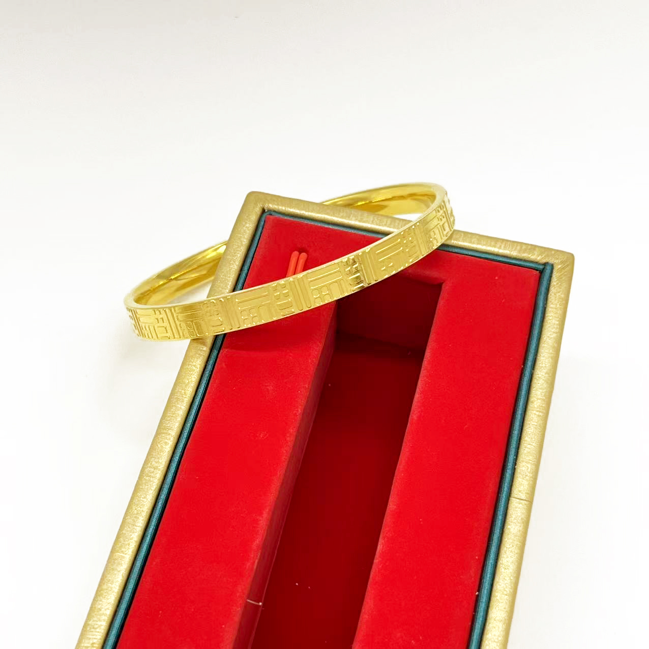 足银手镯 足银手镯-福字开口手镯K6