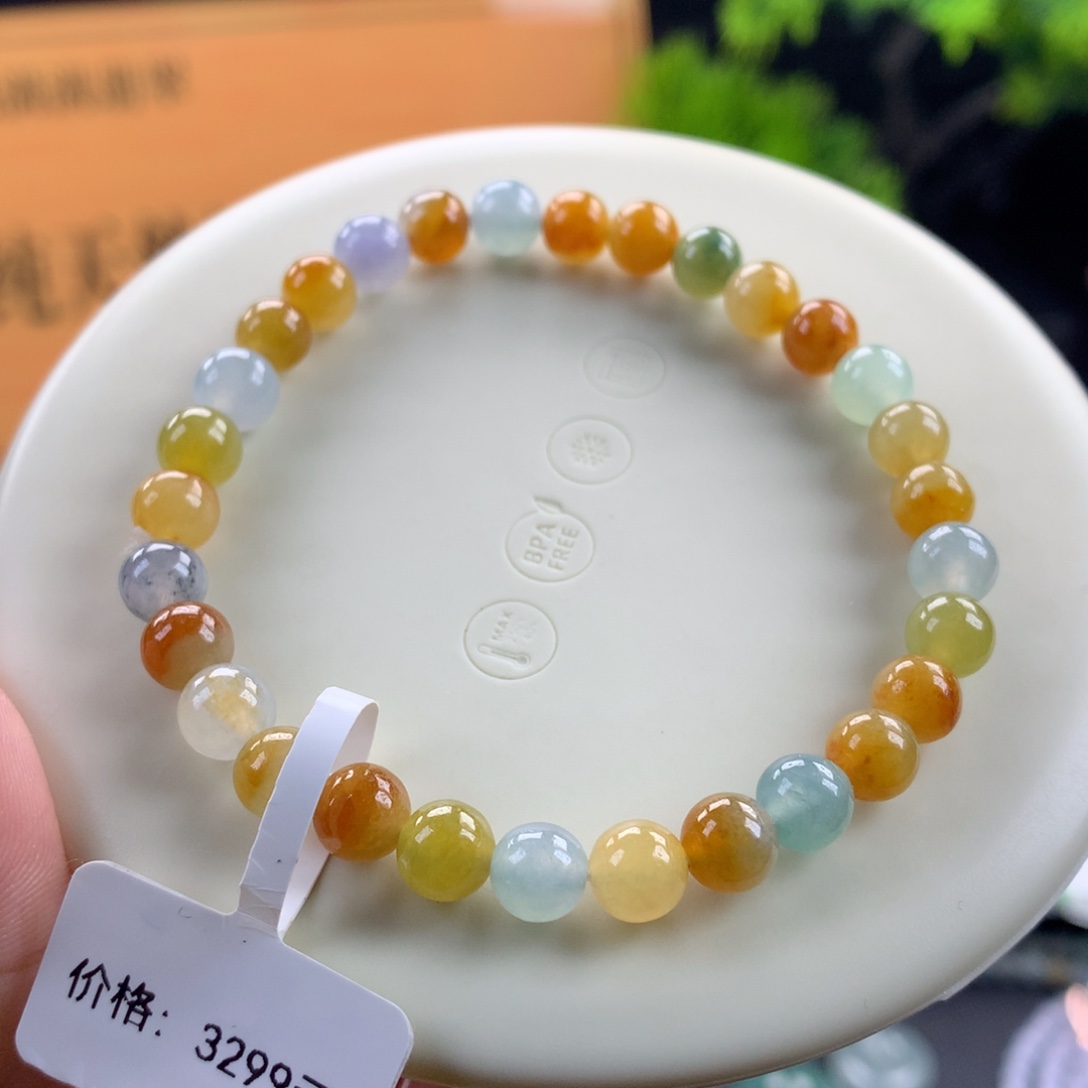 翡翠未镶嵌手链卡6.5