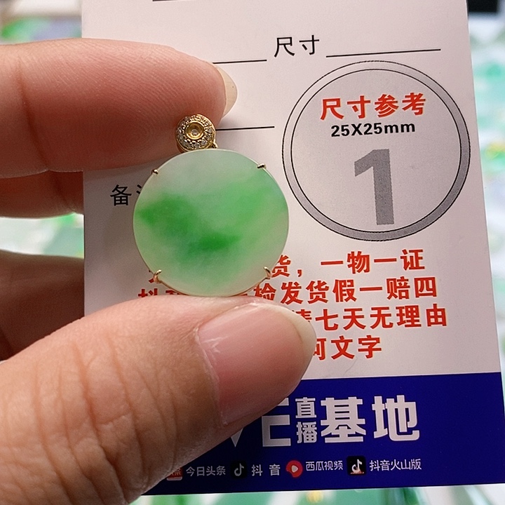 【闪购商品】翡翠颈饰18K金镶嵌翡翠