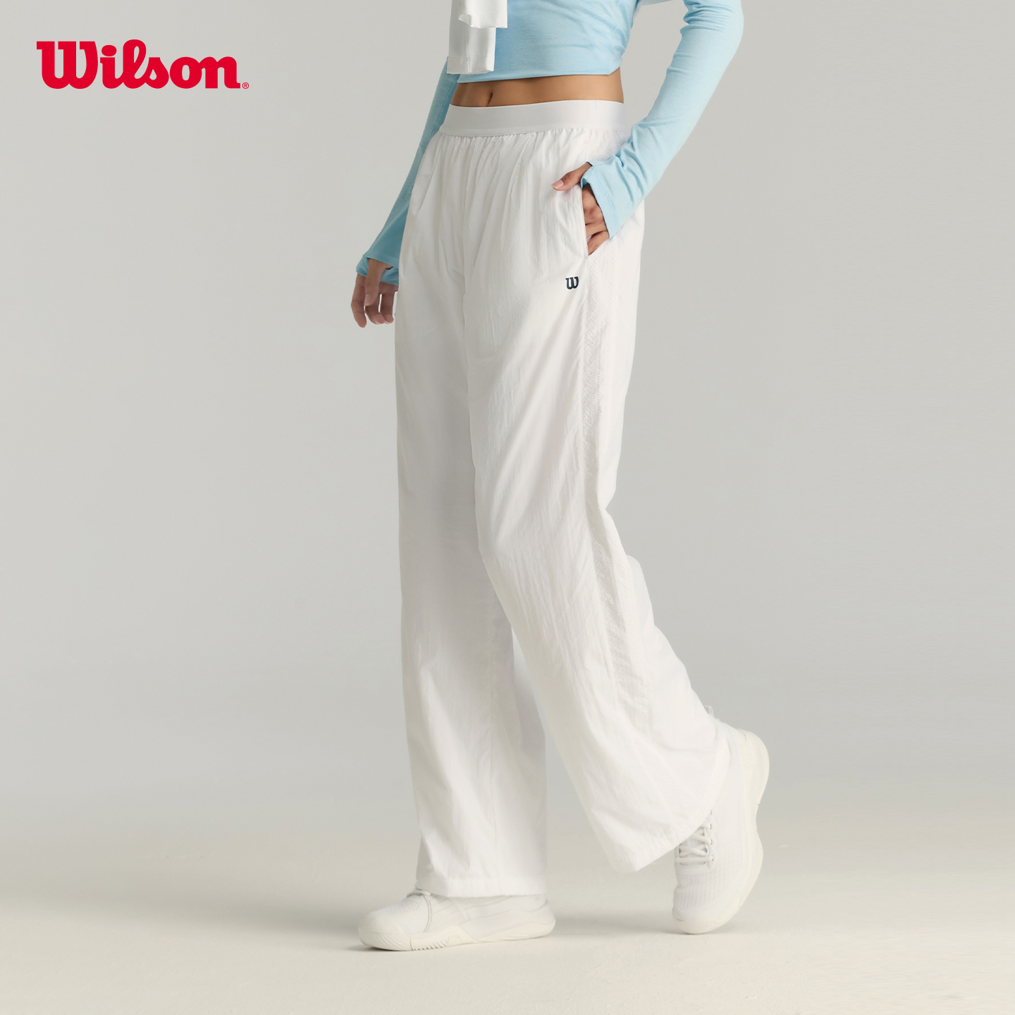 Wilson威尔胜官方流光风女士AIRY轻盈透气运动休闲裤WW20129