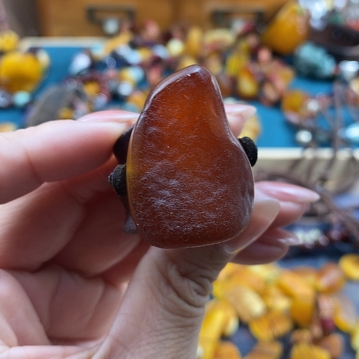 蜜蜡未镶嵌戒指戒指