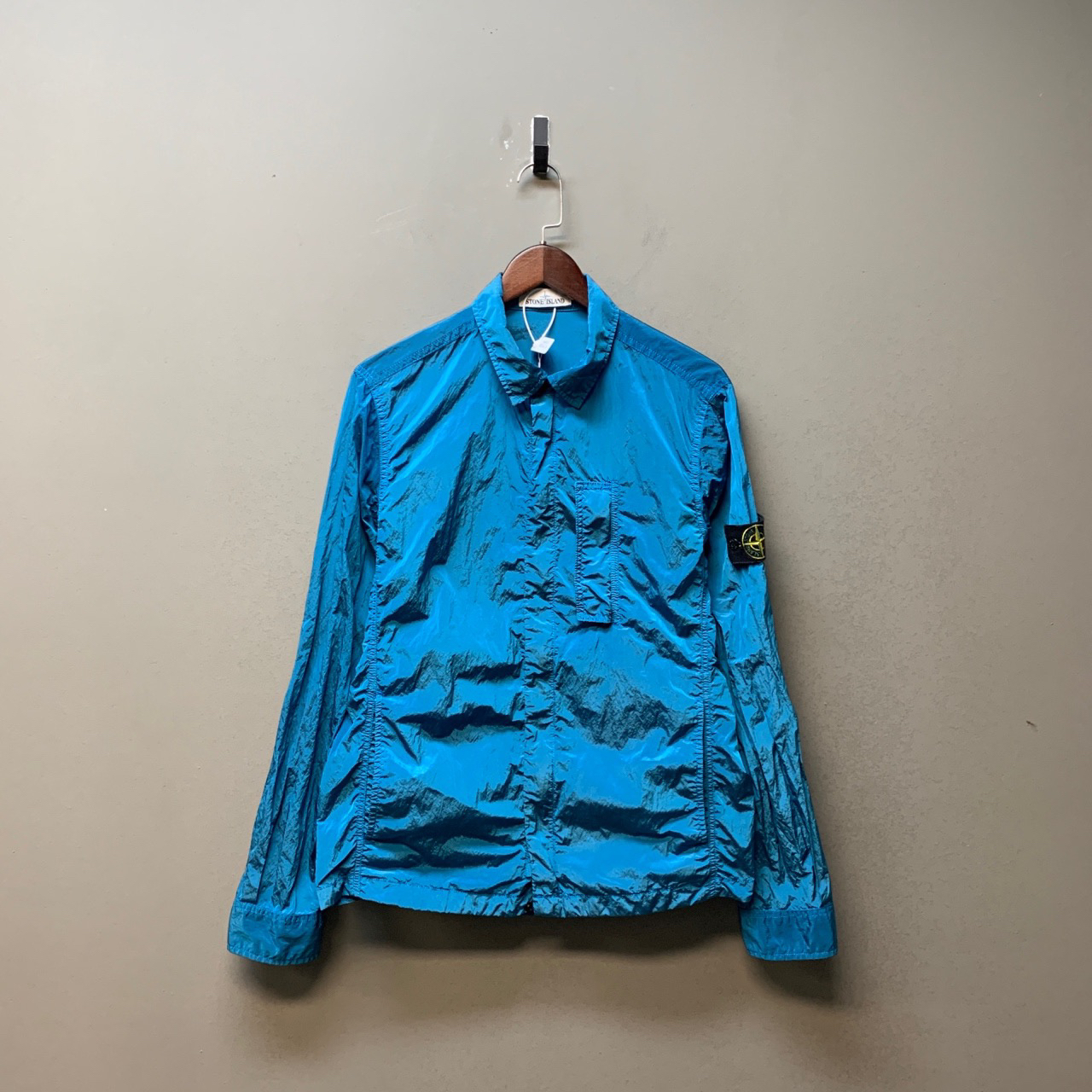 Stone island 石头岛/00990/18ss 金属尼龙外套 电光蓝 M码