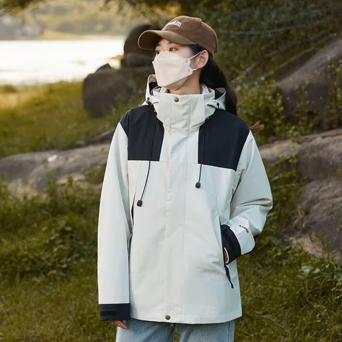 户外防风防水三合一可拆卸加厚保暖抓绒冲锋外套适合登山