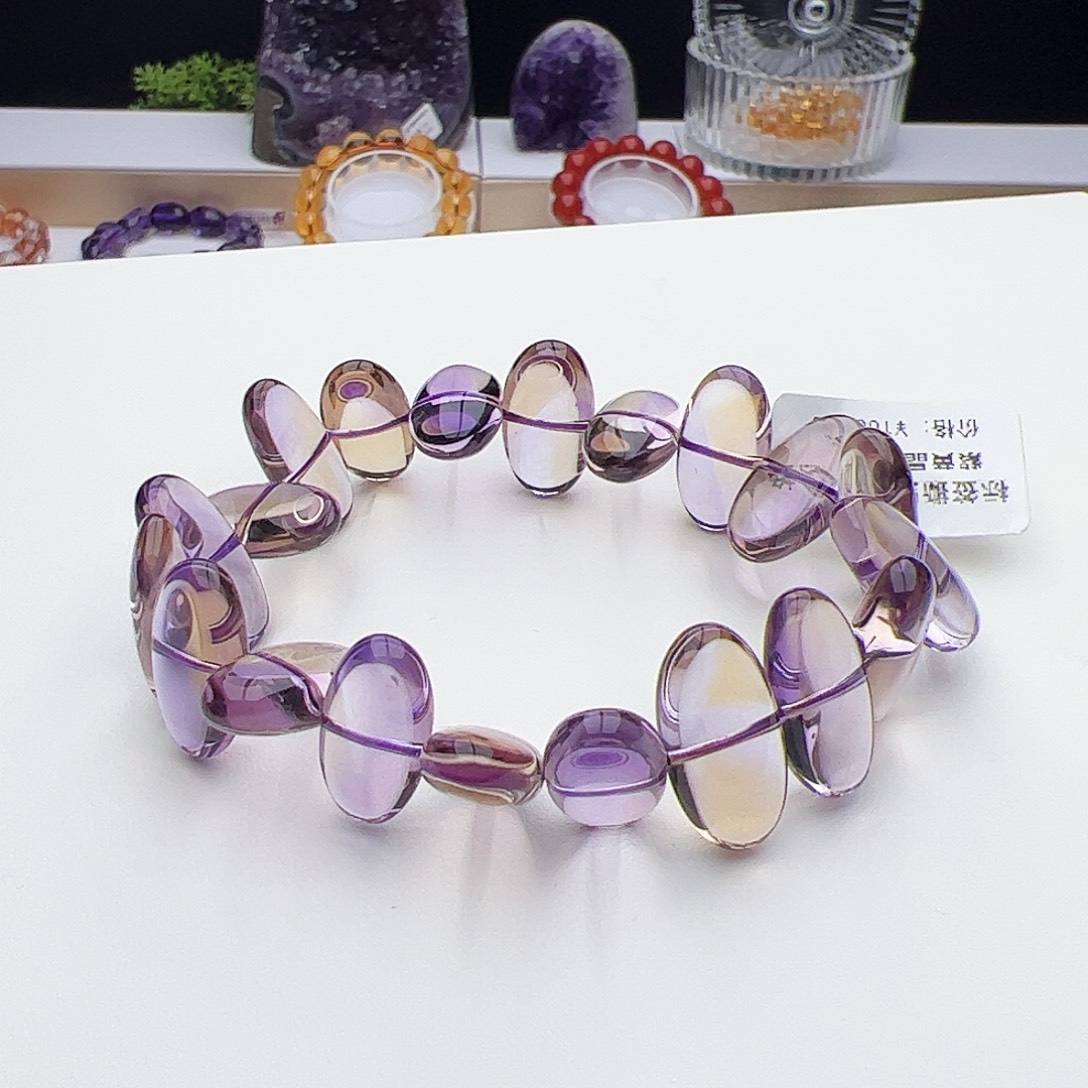 水晶手链未镶嵌紫黄晶手牌31.14