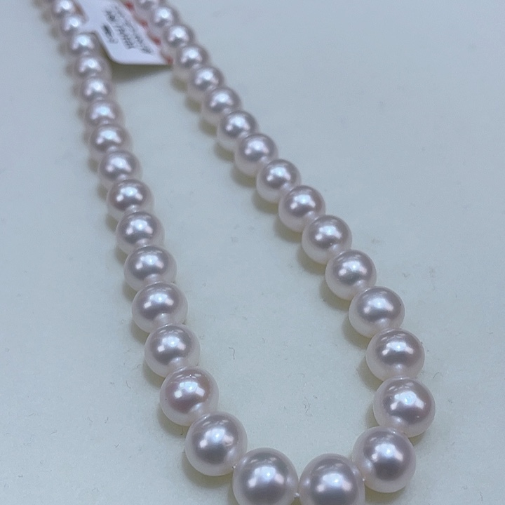 淡水珍珠7.3/8.3镜面极光冷白透亮澳白光银S925镶嵌