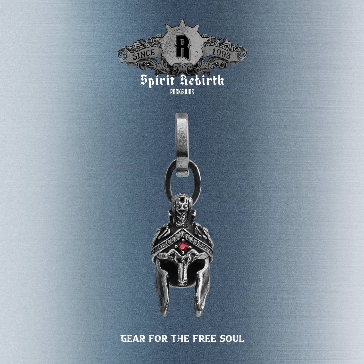 ROCK&RIDE 吊坠925银 重生系列阿瑞斯护佑吊坠男士项链个性设计感
