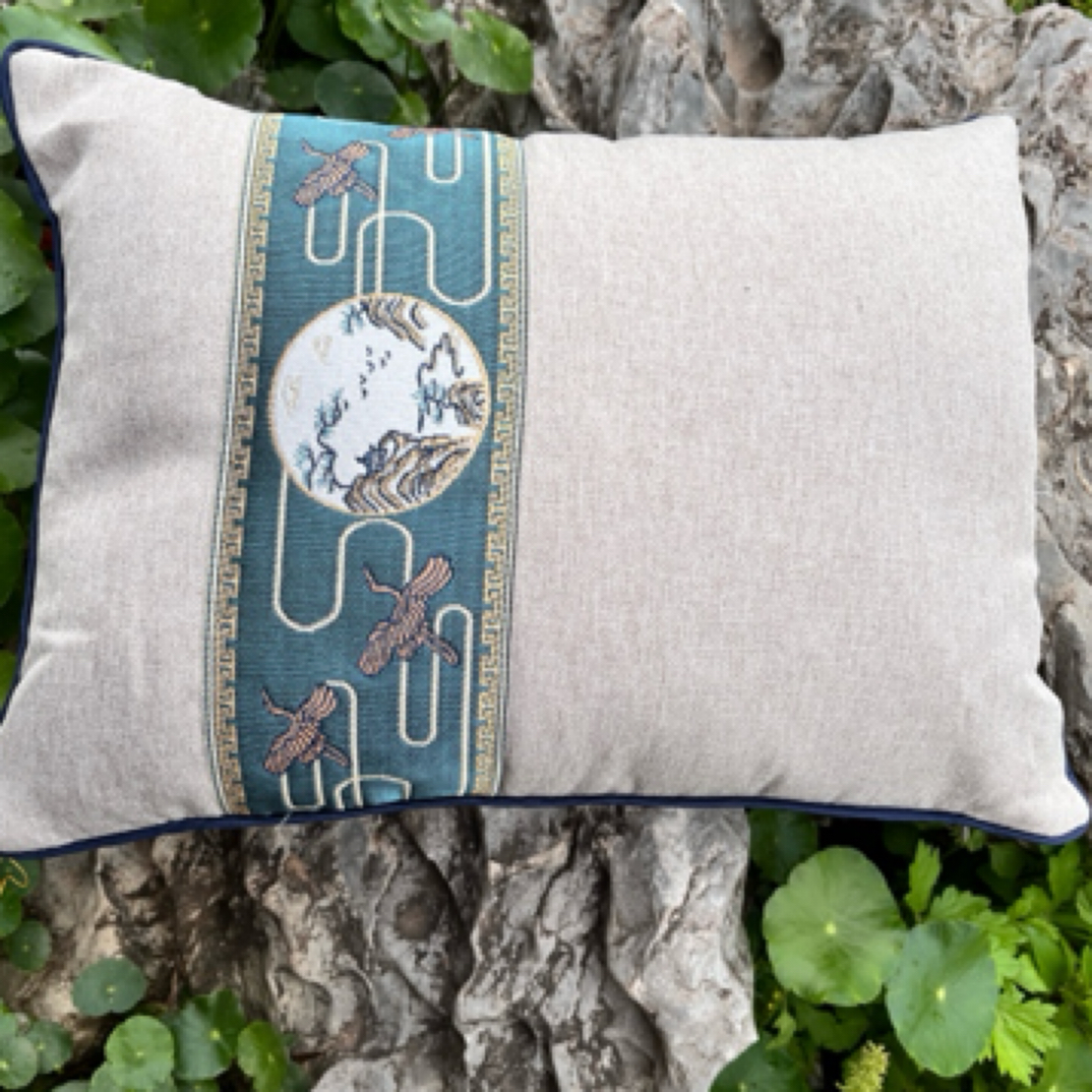 金丝楠泡花抱枕护腰长方形枕头靠背垫靠垫家用，靠枕（枯木料）