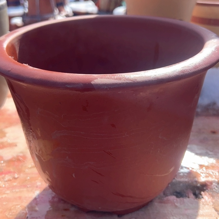 红陶紫砂兰花盆微高24