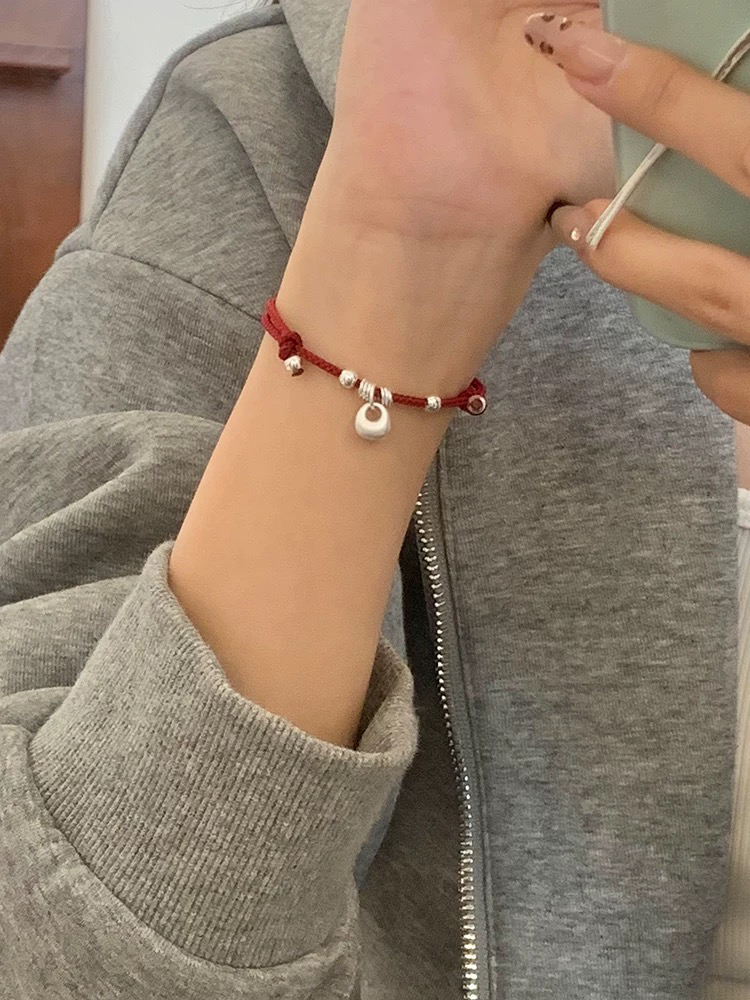 925银布艺手链 2025新款纯银盘缠款胖福编织手链百搭女生礼物