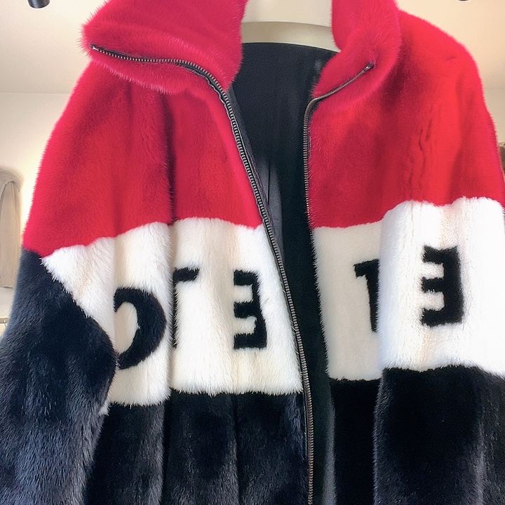 皮草大衣外套黑色