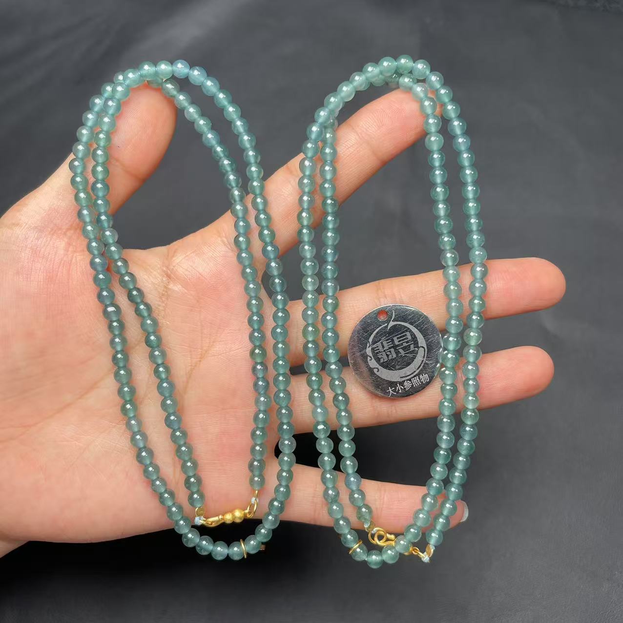 翡昱-N26-35474-628-天然A货翡翠珠链/约4+/约125颗/多样性发其一