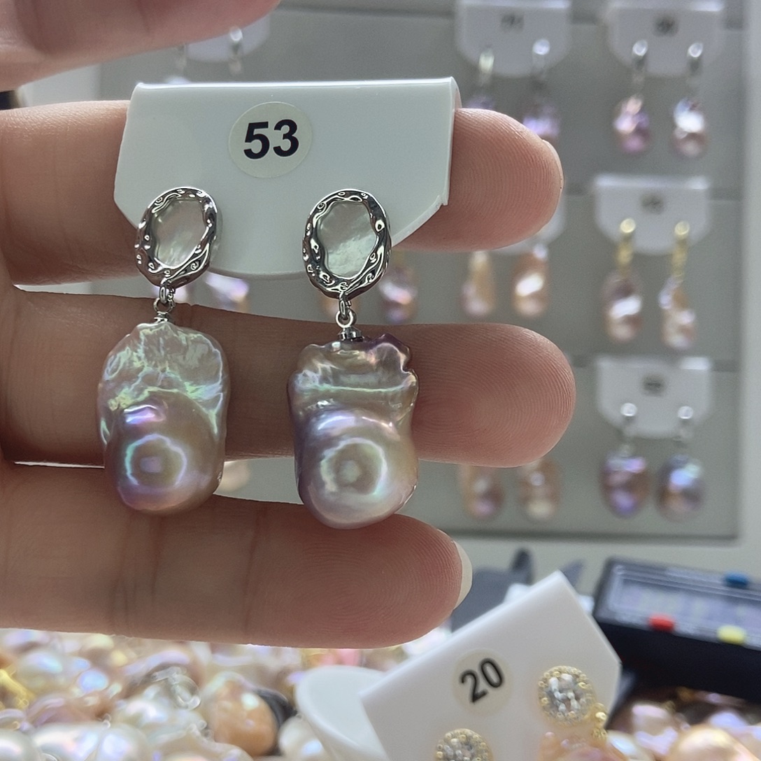 嘟***哒淡水珍珠颈饰银S925镶嵌53