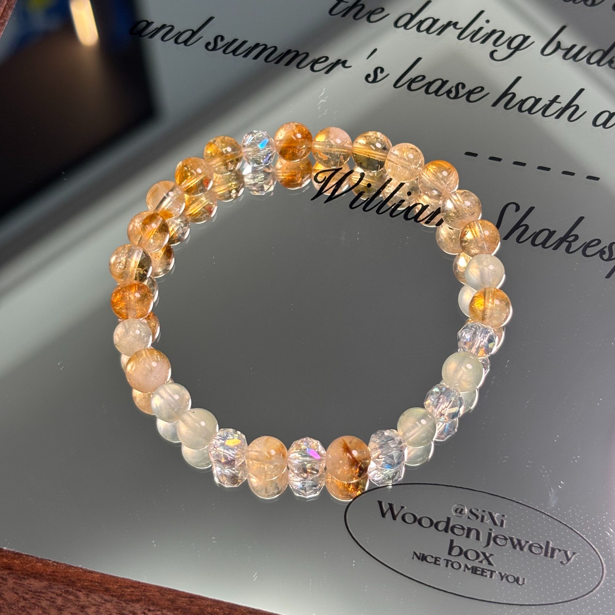 【晶灵 金玉满楼】黄塔晶手串天然水晶高级定制多样性发一