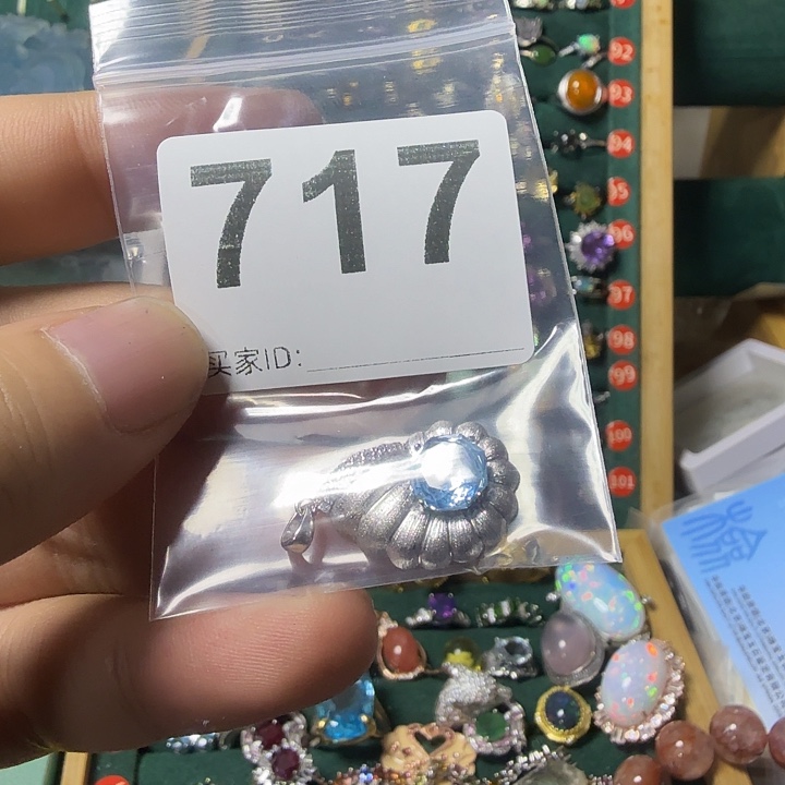 洛****托帕石银S925镶嵌颈饰