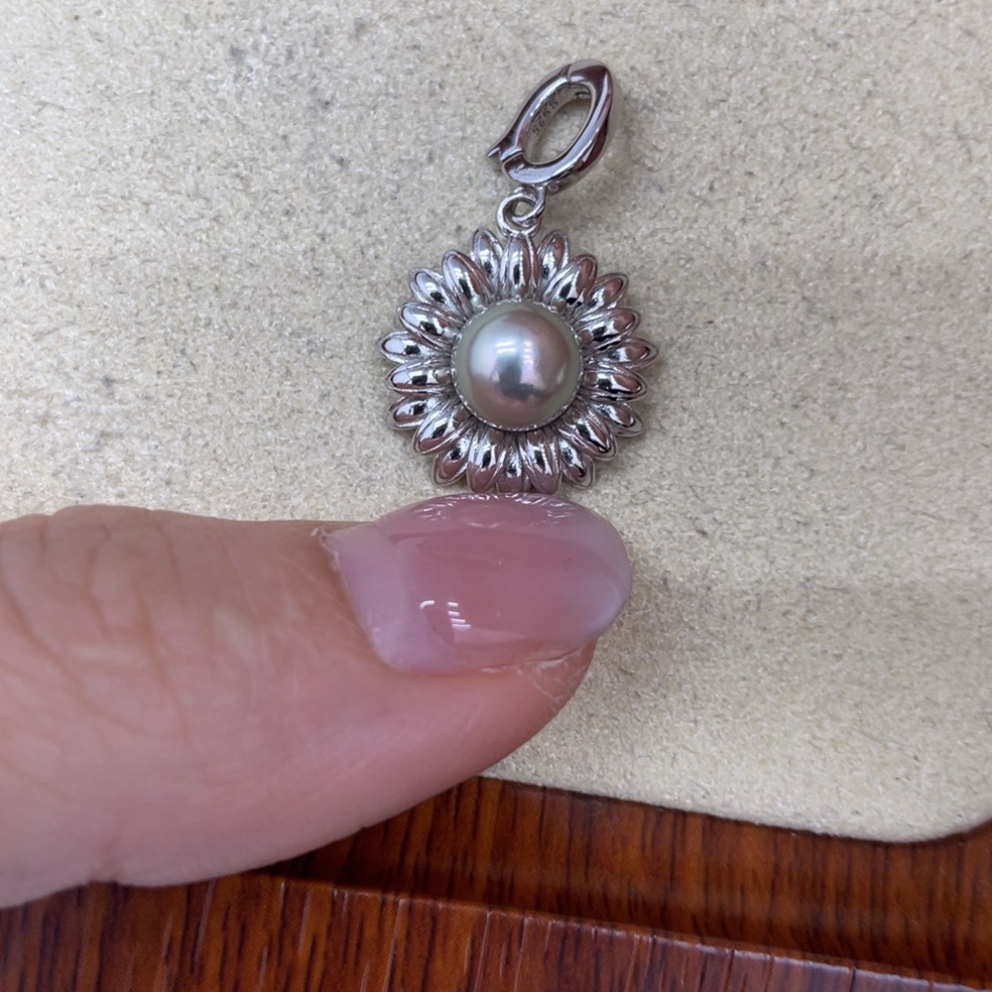 海水珍珠颈饰银S925镶嵌