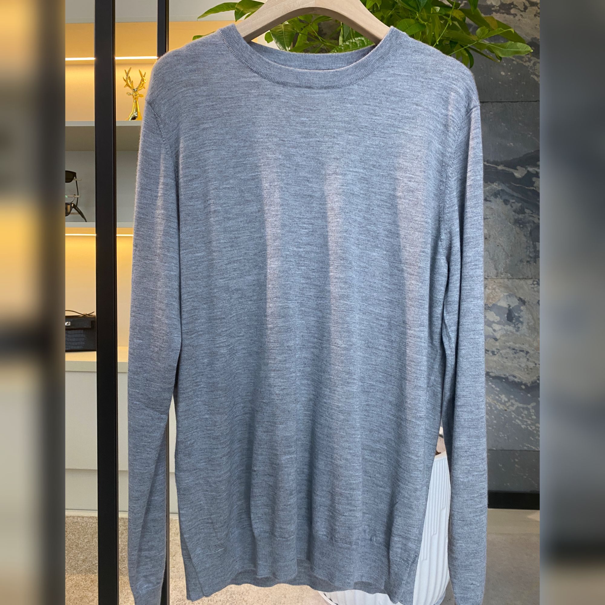 【YAN】CP1901-C00 精纺68支3股纱100山羊绒圆领&V领男套头衫