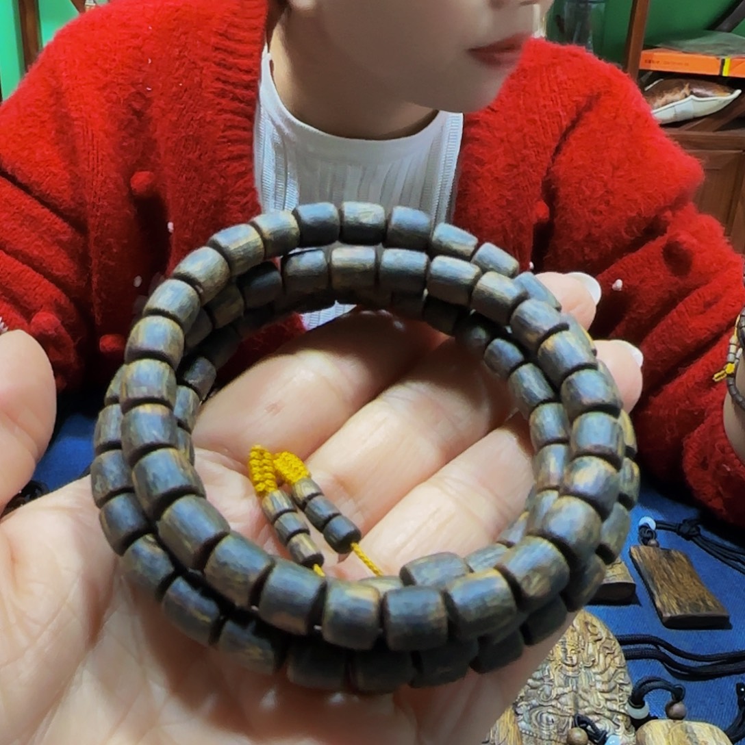 4***户沉香沉香碎屑海南绿奇张勺子沉水桶珠27克