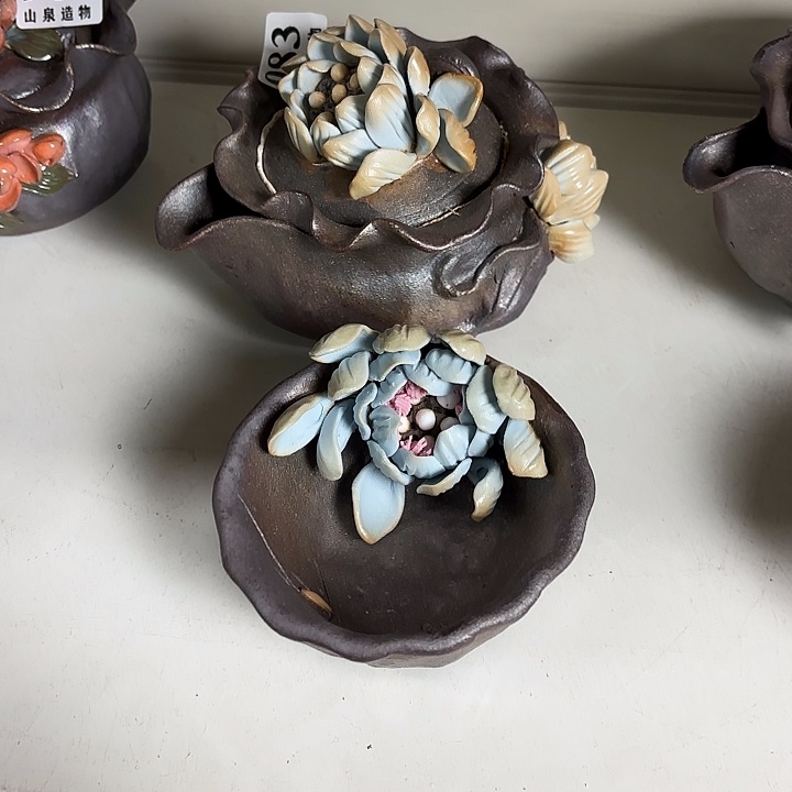 妞***山泉造物手工制作柴烧983一套