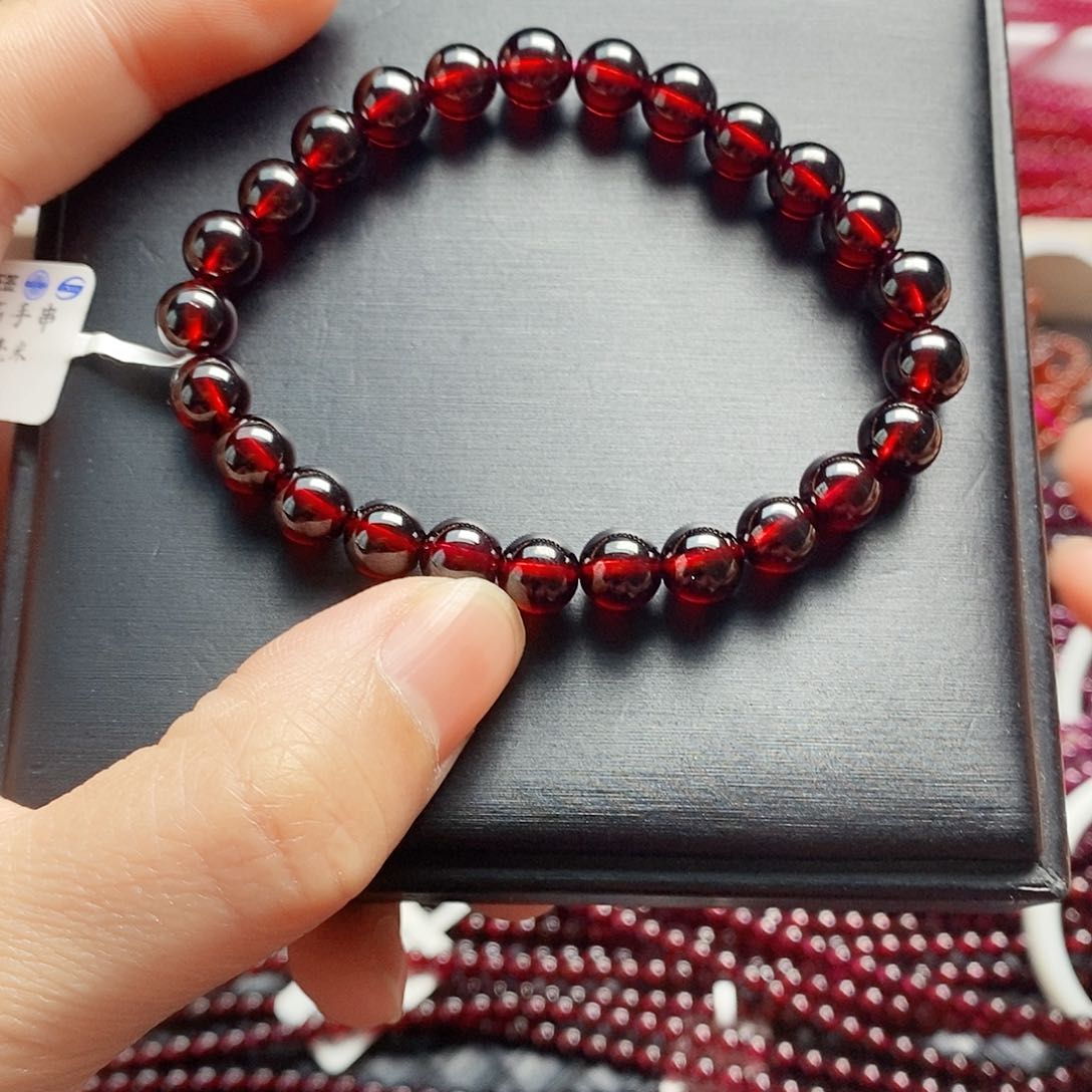 石榴石手链未镶嵌7.5mm