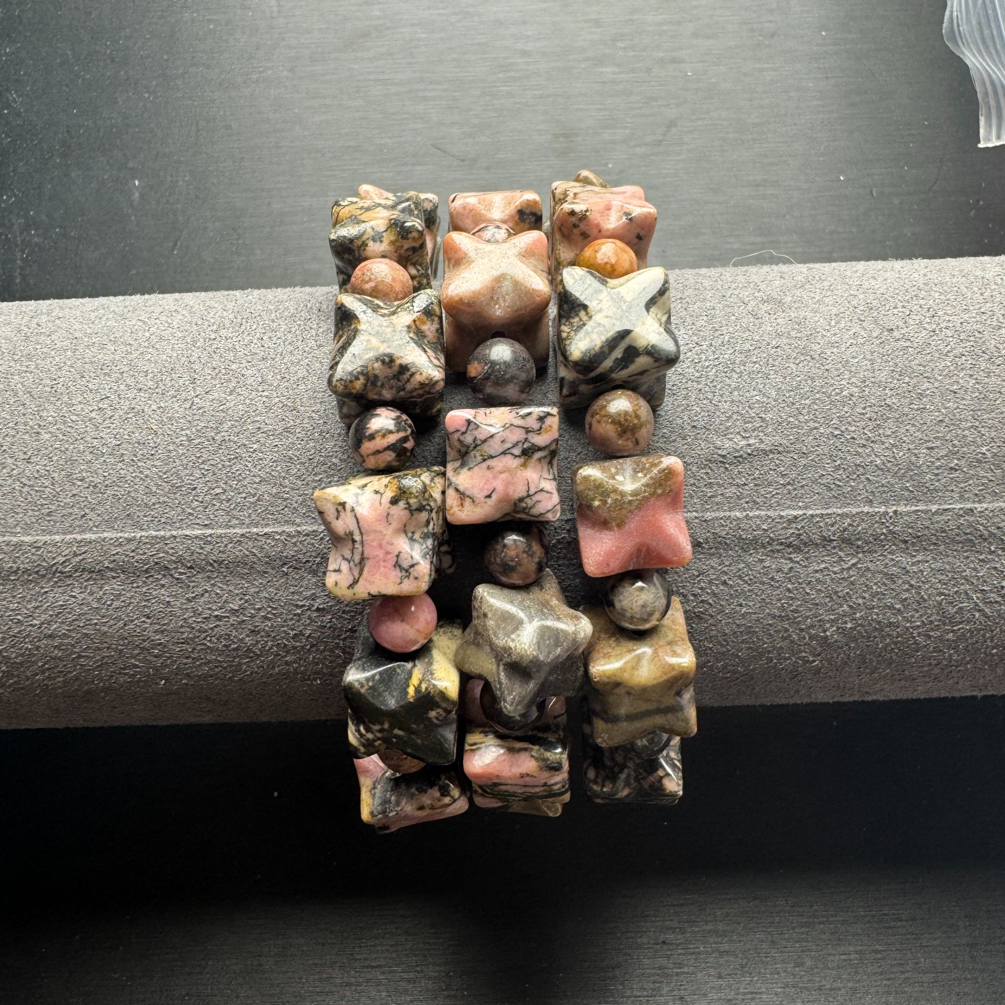 ZBG1682美国蔷薇辉石八角星星手串(珠宝多样性发其一）