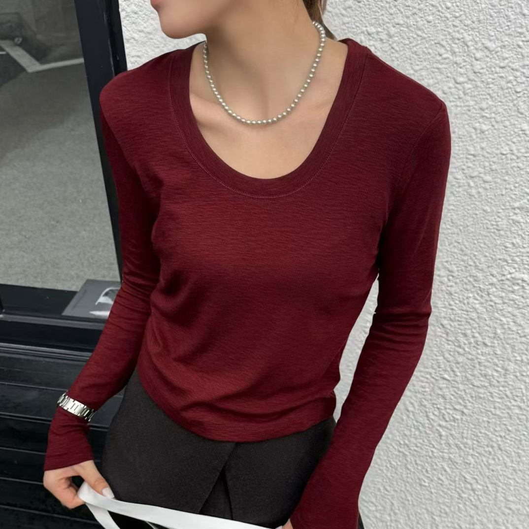 海百合气质显瘦打底衫61537#