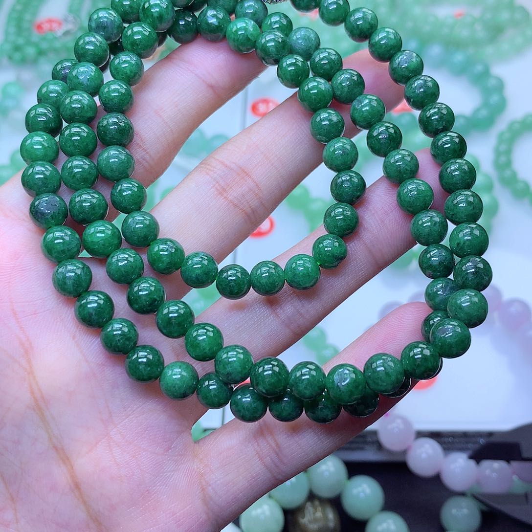 翡翠未镶嵌毛衣链