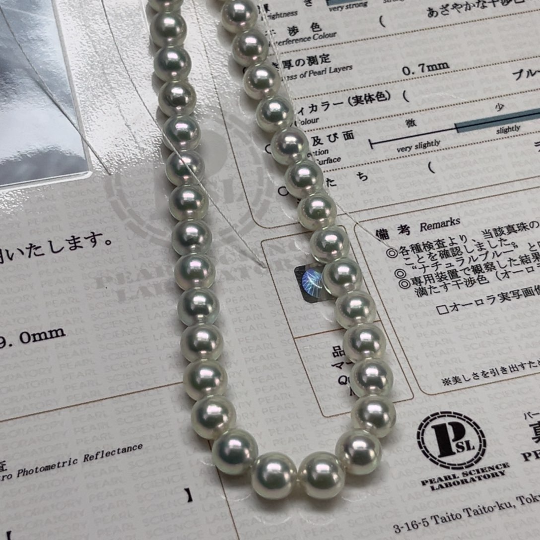 未镶嵌耳饰海水珍珠8.5-9真科研真多麻sk