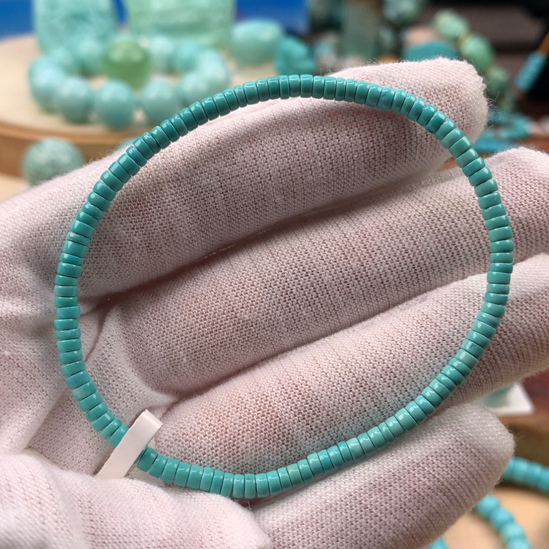 绿松石未镶嵌珠宝奇石3mm