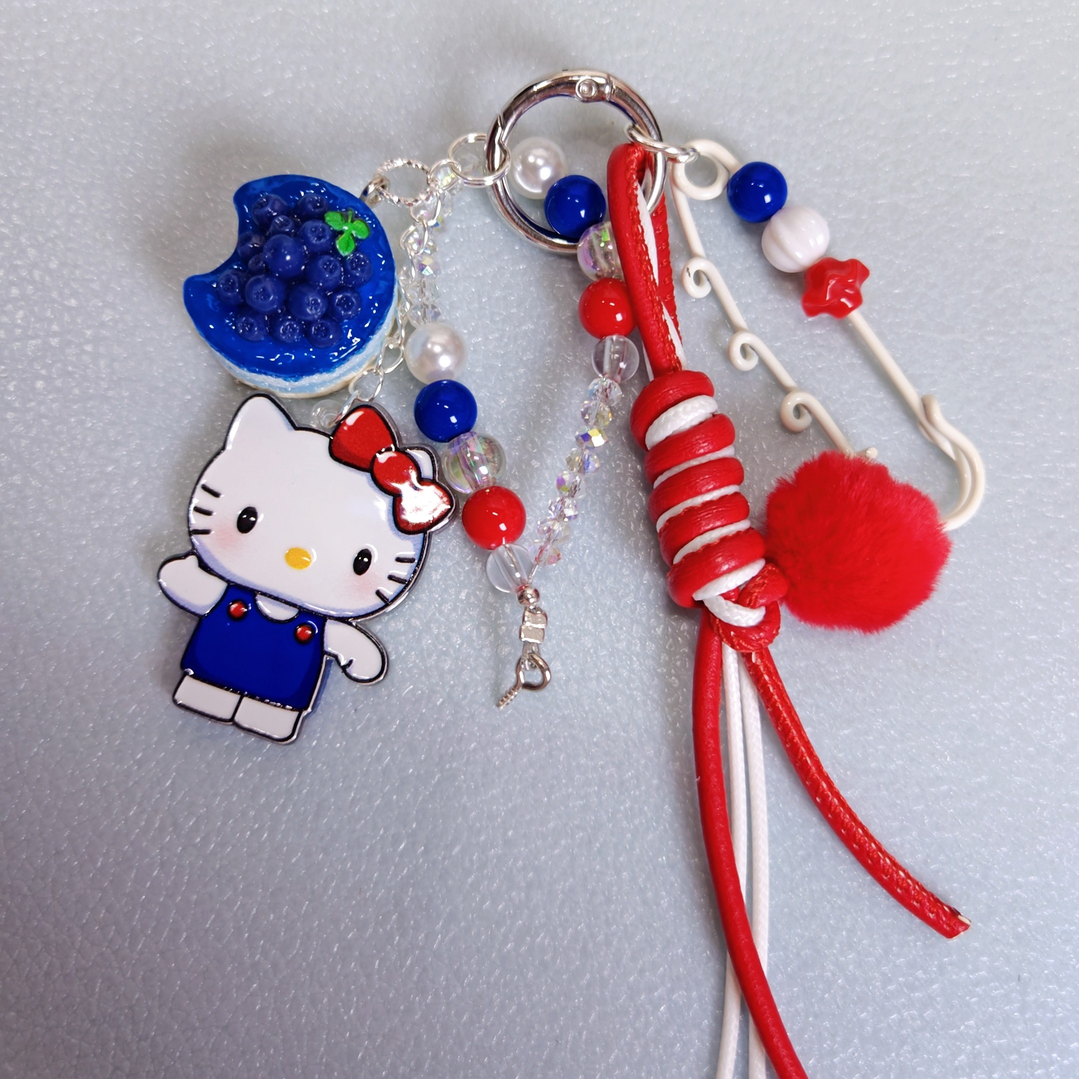 定制DIY版kitty夏日彩虹糖系列包挂件