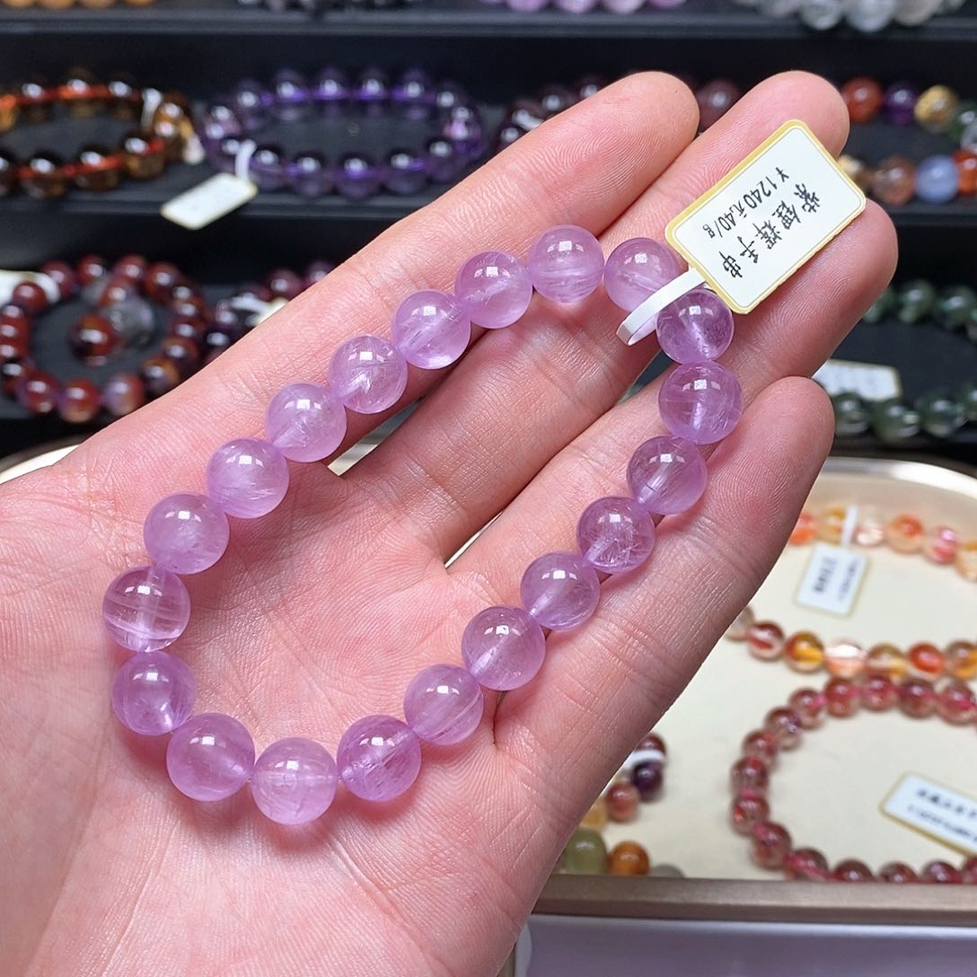 锂辉石手串9.8未镶嵌