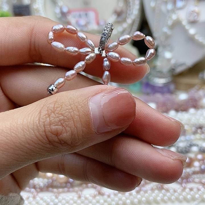 淡水珍珠颈饰银S925镶嵌