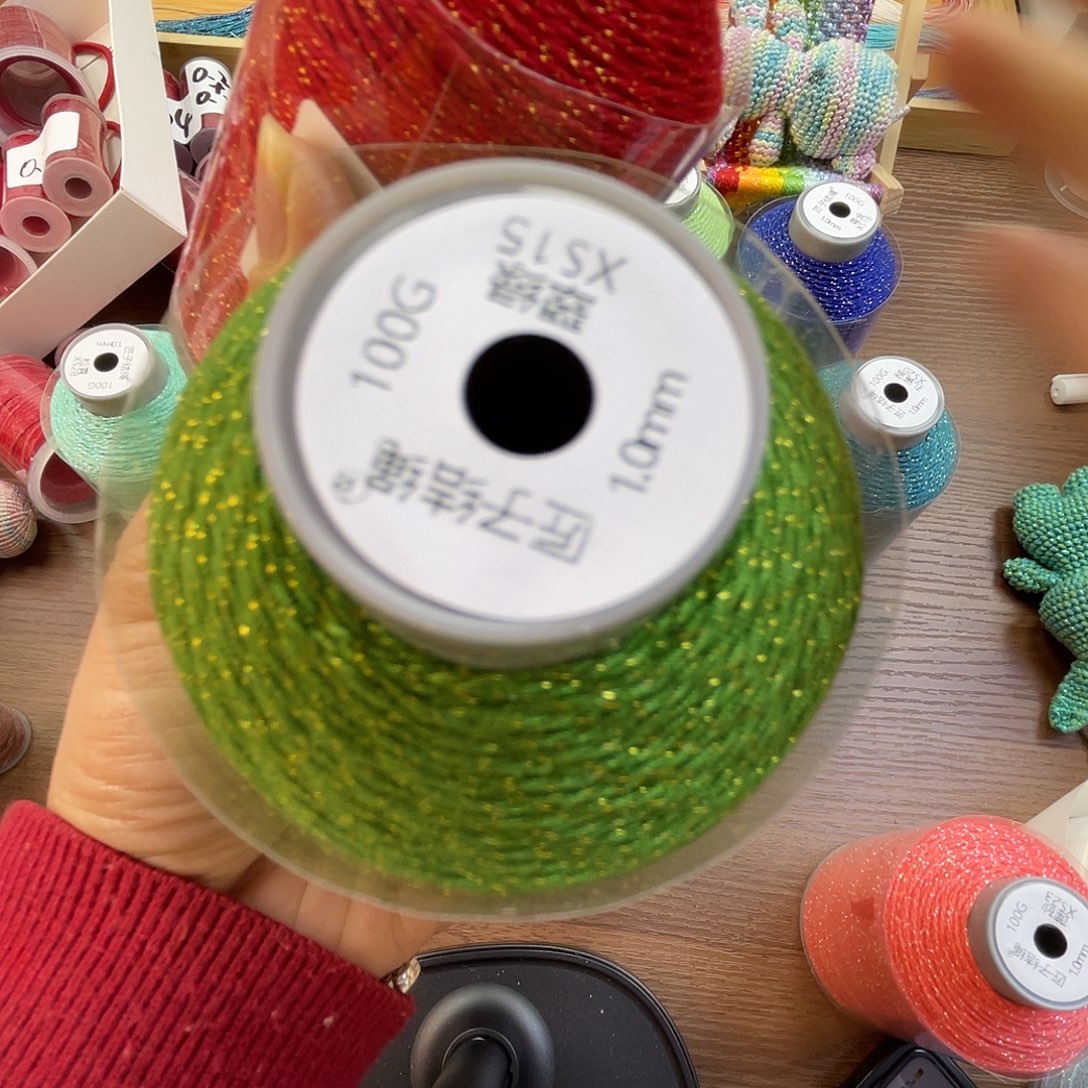 聚酯纤维1.0手搓棉100克翠绿