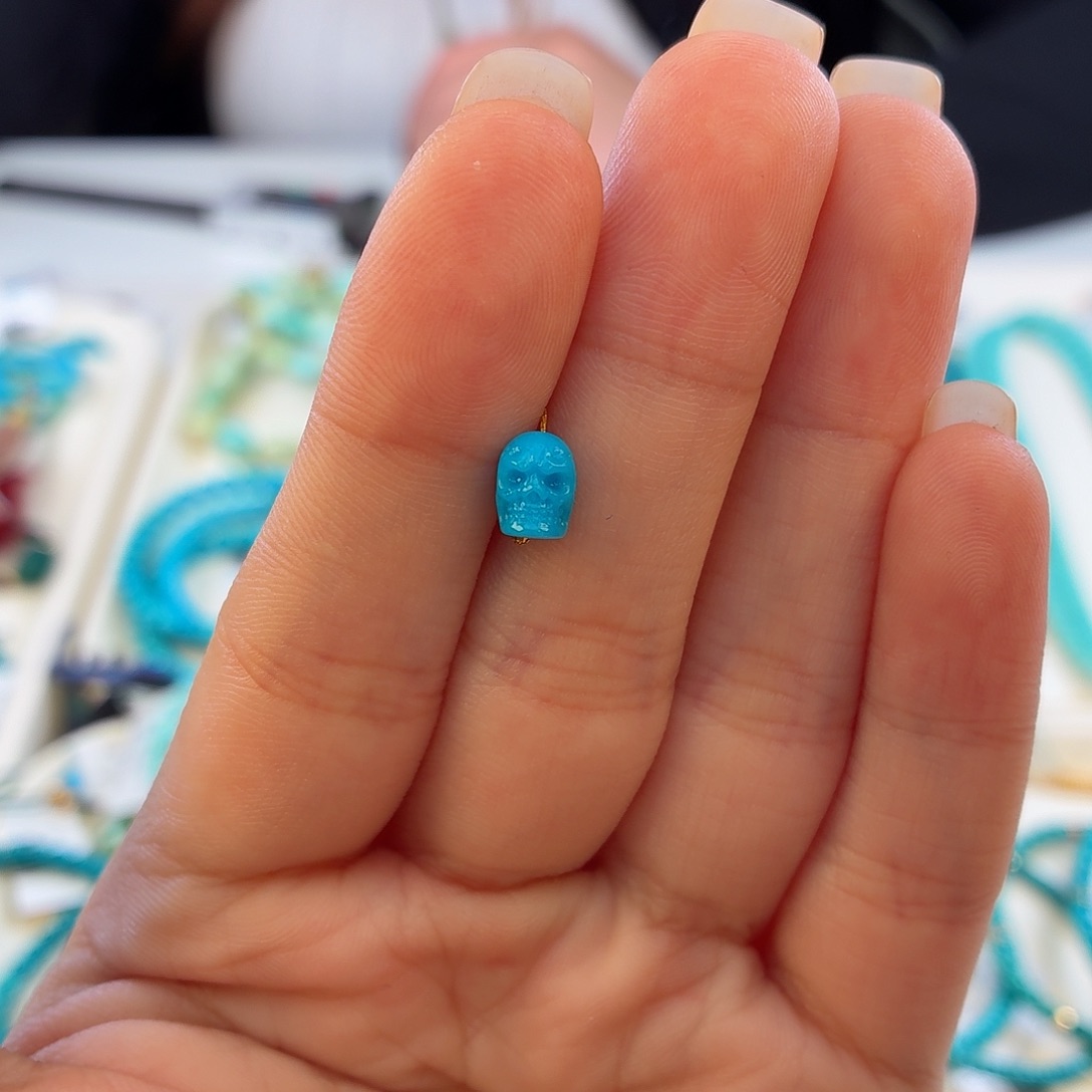 绿松石未镶嵌配饰7.3×5+mm