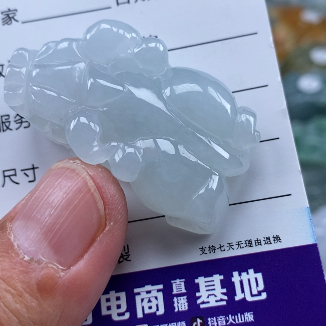 翡翠未镶嵌颈饰多人如意