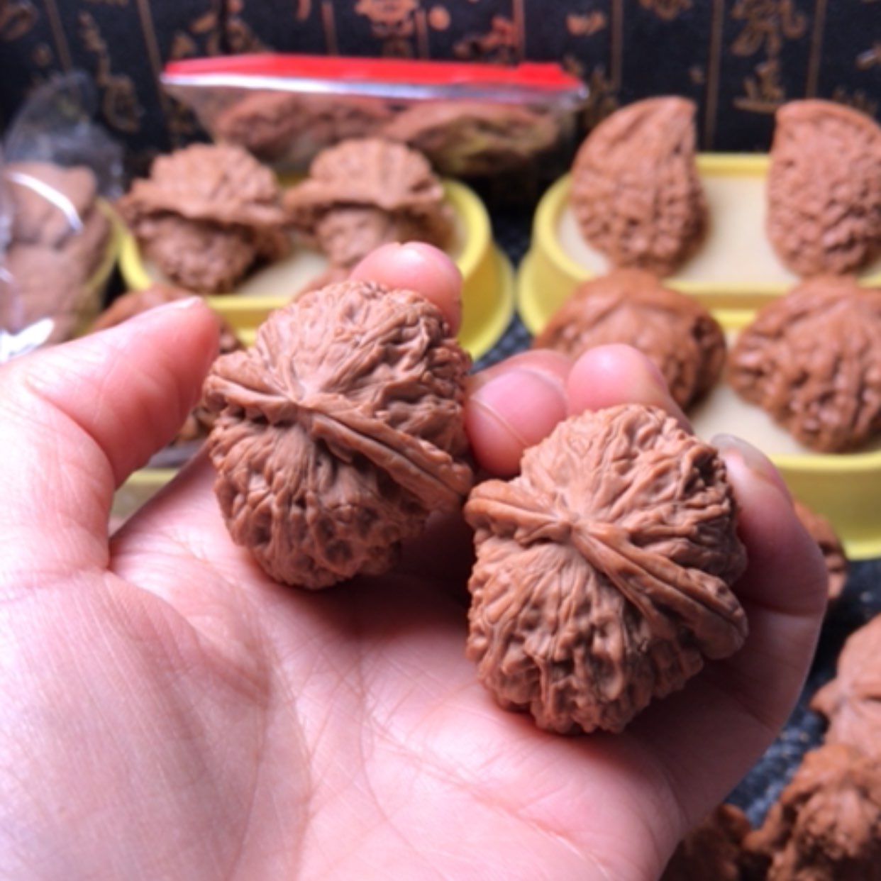【闪购商品】摆件核桃白狮子尺寸37