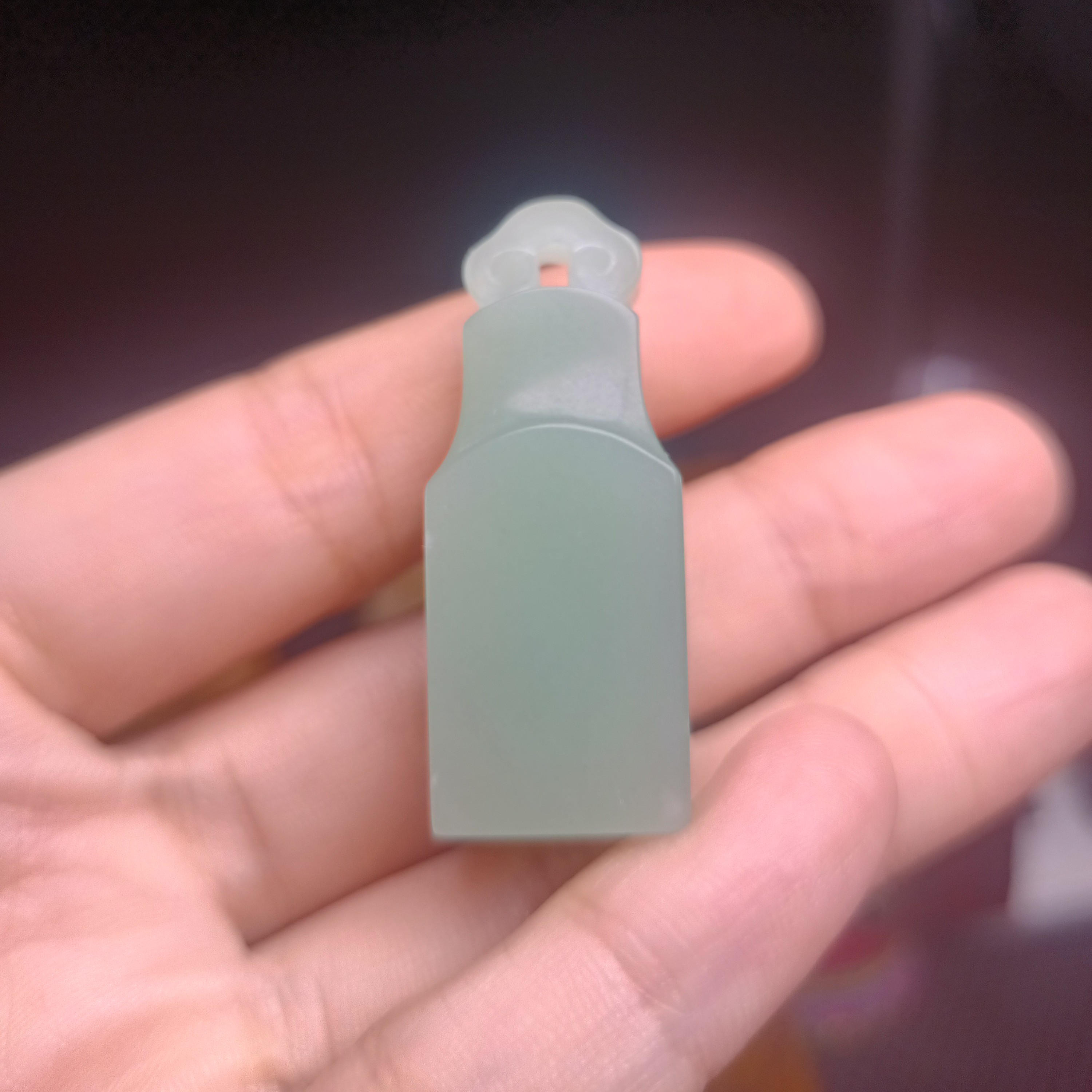 雅安梅子青如意钮 3.9/1.4/1.5cm规格特色商品
