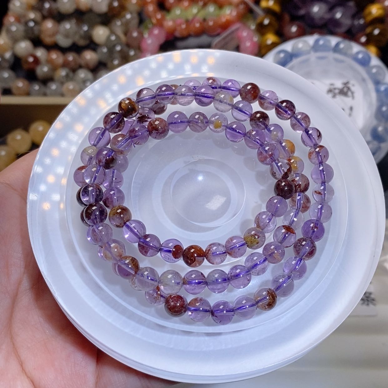 【闪购商品】水晶手链未镶嵌紫幽灵070