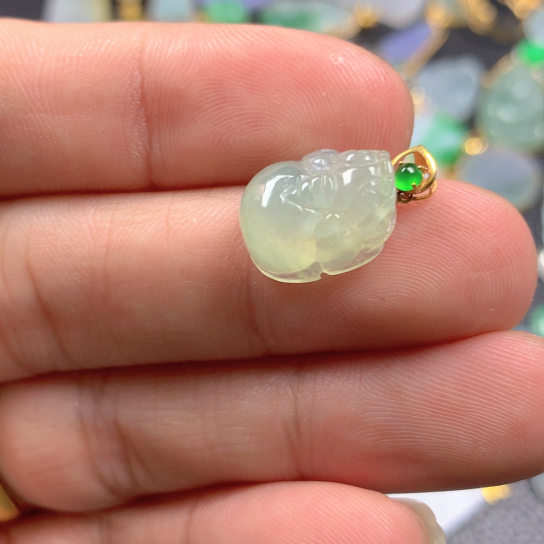 【闪购商品】翡翠颈饰18K金镶嵌翡翠