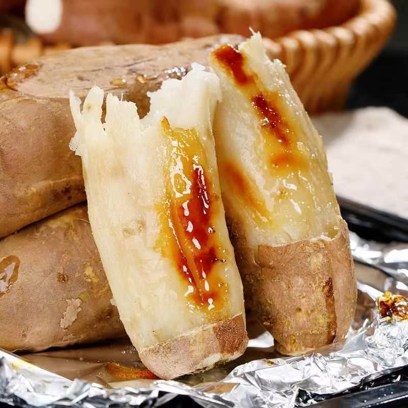 正宗新鲜哈密冰糖心红薯沙地种植瓤白如玉甜糯可口农家自种蜜薯