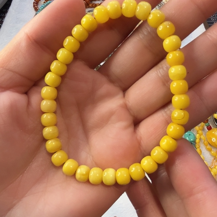 蜜蜡手链未镶嵌藏地朵朵蜜蜡单圈