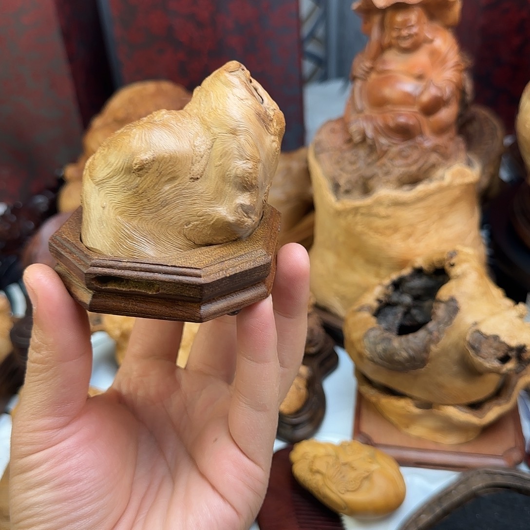 久***久木荔枝木香炉摆件工艺品