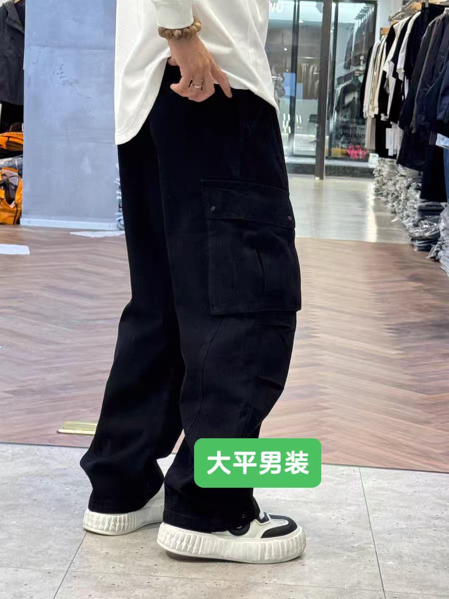 工装裤春季迷彩水洗厚款休闲裤