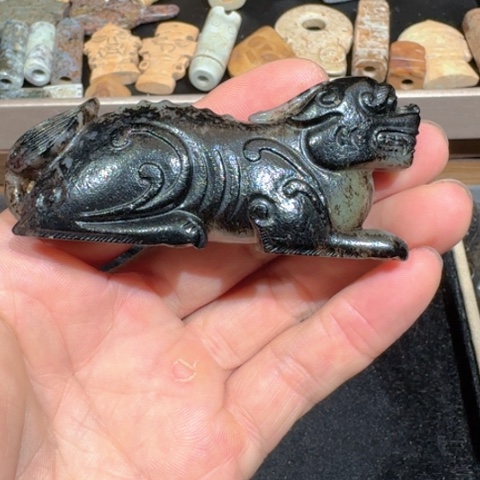 和田玉（青玉）车挂未镶嵌