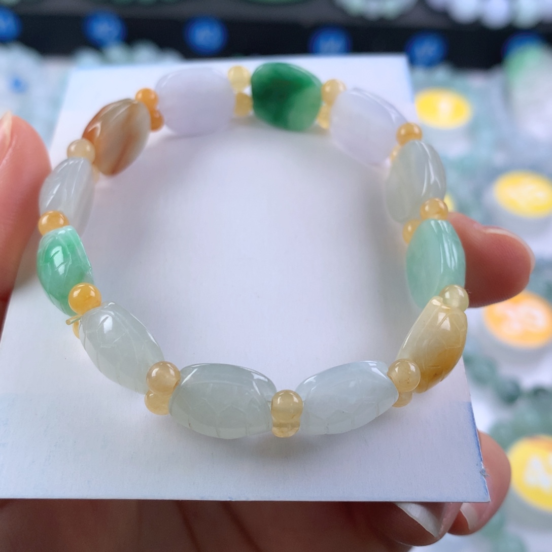 翡翠未镶嵌手链卡12